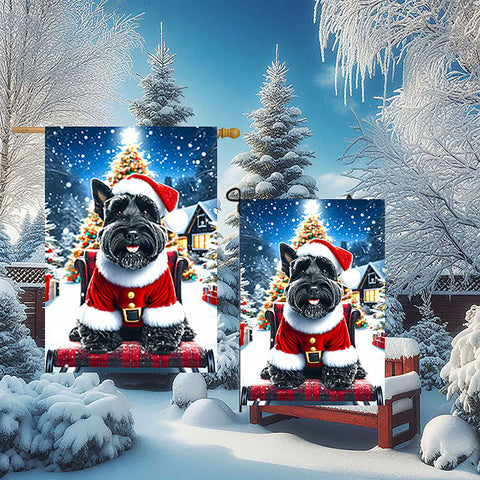 Scotty Black - Best of Breed DCR Christmas Outdoor House and Garden Flag