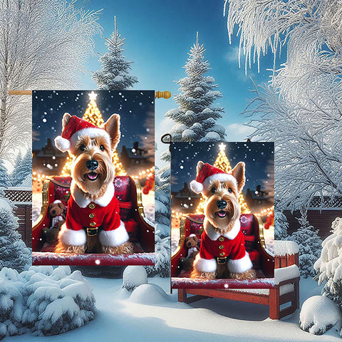 Scotty Wheaten - Best of Breed DCR Christmas Outdoor House and Garden Flag