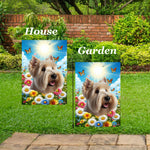 Scottish Terrier Wheaten - Best of Breed  Summer Butterflies Outdoor House and Garden Flag