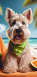 Scotty Wheaten - Best of Breed DCR 100% Poly Velour Micro Fiber Beach Towel Quick Dry 30" x 60"