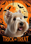 Scottish Terrier Wheaten - Best of Breed  Halloween Outdoor House and Garden Flag