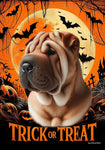 Shar Pei Fawn - Best of Breed  Halloween Outdoor House and Garden Flag