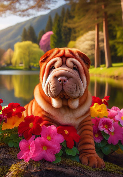 Shar Pei Red - Best of Breed DCR Spring Outdoor Flag