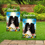 Sheltie Bi Black - Best of Breed  Summer Butterflies Outdoor House and Garden Flag