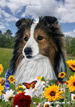 Sheltie Sable - Best of Breed  Summer Fields Outdoor House and Garden Flag