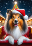 Sheltie Sable - Best of Breed DCR Christmas Outdoor House and Garden Flag