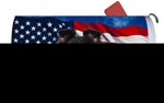 Sheltie Tri - Best of Breed Patriotic Mailbox Cover Hi-Grade Vinyl 6" x 19"