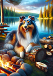 Sheltie Blue Merle - Best of Breed DCR Summer Camping   Outdoor House and Garden Flag