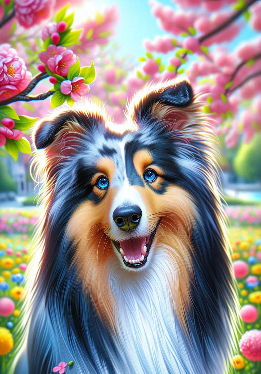 Sheltie Blue Merle - Best of Breed DCR Spring II Outdoor House and Gar