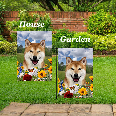 Shiba Inu - Best of Breed  Summer Fields Outdoor House and Garden Flag