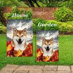 Shiba Inu - Best of Breed  Fall Leaves Outdoor House and Garden Flag