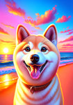 Shiba Inu Cream - Best of Breed DCR Summer Sunset Outdoor House and Garden Flag
