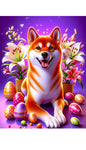 Shiba Inu Red - Best of Breed DCR Easter Holiday    Outdoor House and Garden Flag