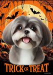 Shih Tzu Silver - Best of Breed  Halloween Outdoor House and Garden Flag