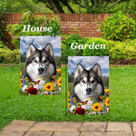 Siberian Husky Grey - Best of Breed  Summer Fields Outdoor House and Garden Flag