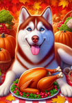 Siberian Husky Red - Best of Breed DCR Thanksgiving Outdoor House and Garden Flag