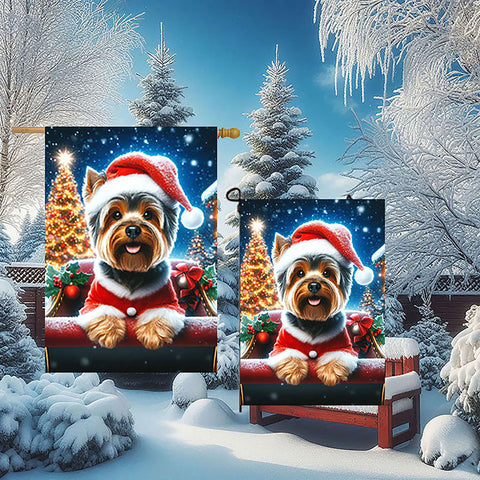 Silky Terrier - Best of Breed DCR Christmas Outdoor House and Garden Flag