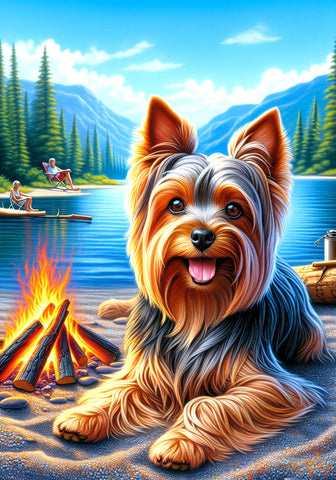 Silky Terrier - Best of Breed DCR Summer Camping   Outdoor House and Garden Flag