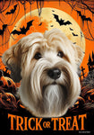 Soft Coated Wheaton Terrier - Best of Breed  Halloween Outdoor House and Garden Flag