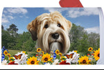 Soft Coated Wheaton Terrier - Best of Breed Summer Flowers Mailbox Cover Hi-Grade Vinyl 6" x 19"