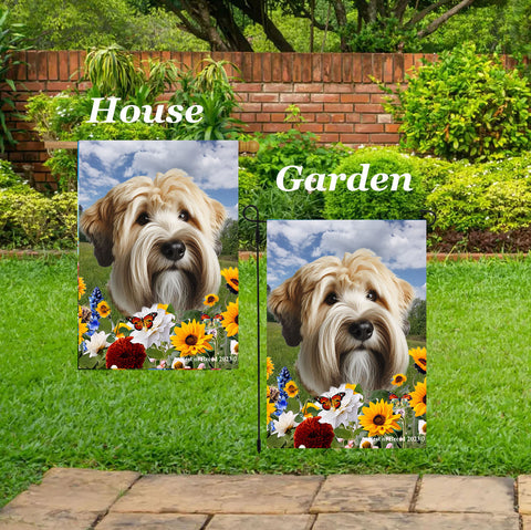 Soft Coated Wheaton Terrier - Best of Breed  Summer Fields Outdoor House and Garden Flag