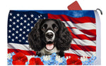 Springer Spaniel B/W - Best of Breed Patriotic Mailbox Cover Hi-Grade Vinyl 6" x 19"