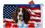 Springer Spaniel L/W - Best of Breed Patriotic Mailbox Cover Hi-Grade Vinyl 6" x 19"