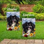 Tibetan Spaniel Black/White -  Best of Breed  Summer Fields Outdoor House and Garden Flag