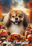 Tibetan Spaniel Fawn -  Best of Breed  Thanksgiving Outdoor House and Garden Flag