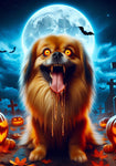 Tibetan Spaniel Fawn - Best of Breed DCR Halloween Outdoor House and Garden Flag