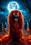 Tibetan Spaniel Red - Best of Breed DCR Halloween Outdoor House and Garden Flag