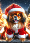 Tibetan Spaniel Red - Best of Breed DCR Christmas Outdoor House and Garden Flag