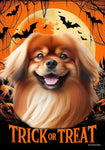 Tibetan Spaniel Red -  Best of Breed  Halloween Outdoor House and Garden Flag