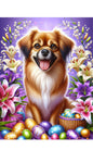 Tibetan Spaniel Fawn - Best of Breed DCR Easter Holiday    Outdoor House and Garden Flag