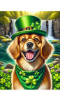 Tibetan Spaniel Fawn - Best of Breed DCR Saint Patricks Day Day Outdoor House and Garden Flag