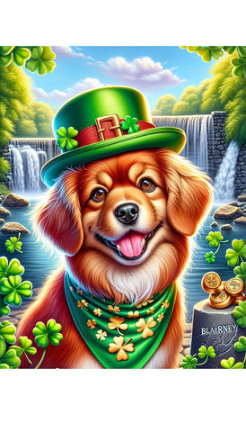 Tibetan Spaniel Red - Best of Breed DCR Saint Patricks Day Day Outdoor House and Garden Flag