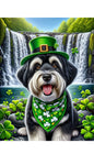 Tibetan Terrier Black - Best of Breed DCR Saint Patricks Day Day Outdoor House and Garden Flag