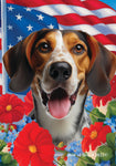 Tree Walker Coonhound -  Best of Breed  Patriotic I All-American Outdoor House and Garden Flag