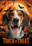 Tree Walker Coonhound -  Best of Breed  Halloween Outdoor House and Garden Flag