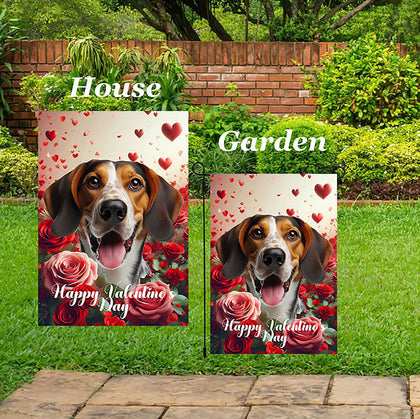 Tree Walker Coonhound -  Best of Breed  Valentine's Day Outdoor House and Garden Flag