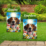 Tree Walker Coonhound -  Best of Breed  Summer Butterflies Outdoor House and Garden Flag