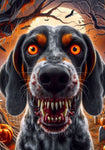 Tree Walker Coonhound - Best of Breed DCR Halloween Outdoor House and Garden Flag