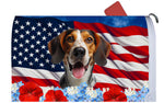 Tree Walker Coonhound -  Best of Breed Patriotic Mailbox Cover Hi-Grade Vinyl 6" x 19"