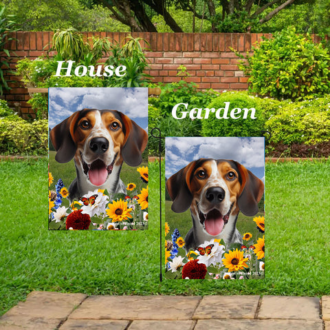 Tree Walker Coonhound -  Best of Breed  Summer Fields Outdoor House and Garden Flag