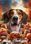 Tree Walker Coonhound -  Best of Breed  Thanksgiving Outdoor House and Garden Flag
