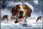 Tree Walker Coonhound -  Best of Breed Winter Wonderland Floor Mat Tufted Loop 18" x 27"