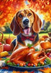 Tree Walker Coonhound - Best of Breed DCR Thanksgiving Outdoor House and Garden Flag