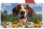 Tree Walker Coonhound -  Best of Breed Summer Flowers Mailbox Cover Hi-Grade Vinyl 6" x 19"