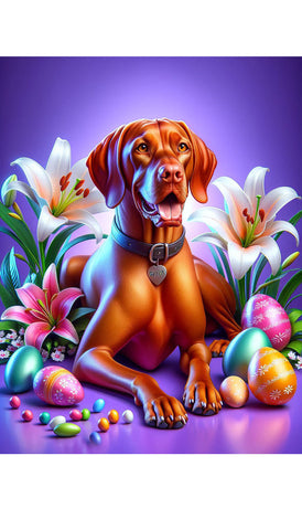 Vizsla - Best of Breed DCR Easter Holiday    Outdoor House and Garden Flag