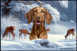 Vizsla - Best of Breed Winter Wonderland Floor Mat Tufted Loop 18" x 27"